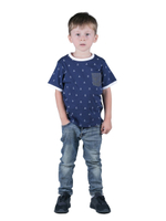 Футболка детская Little Beetle,  якоря, синий/SS18-ok 1.9