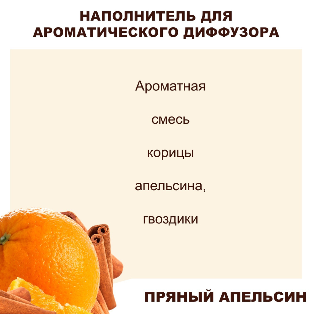 Пряный апельсин - Наполнитель для ароматического диффузора
