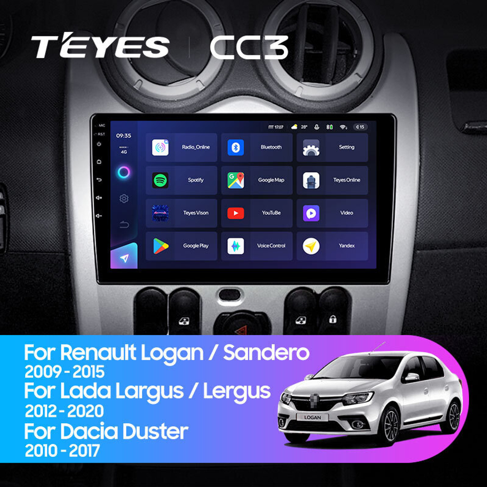 Teyes CC3 9" для Renault Logan 2010-2015