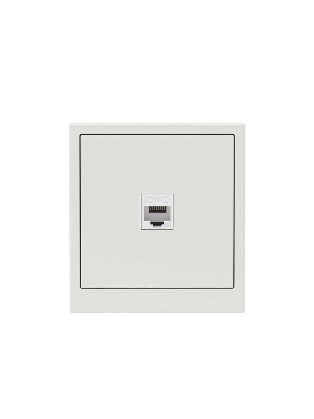 Розетка компьютерная 1-м KANT RJ45 кат.6A без шторки бел. песок DKC 7010673