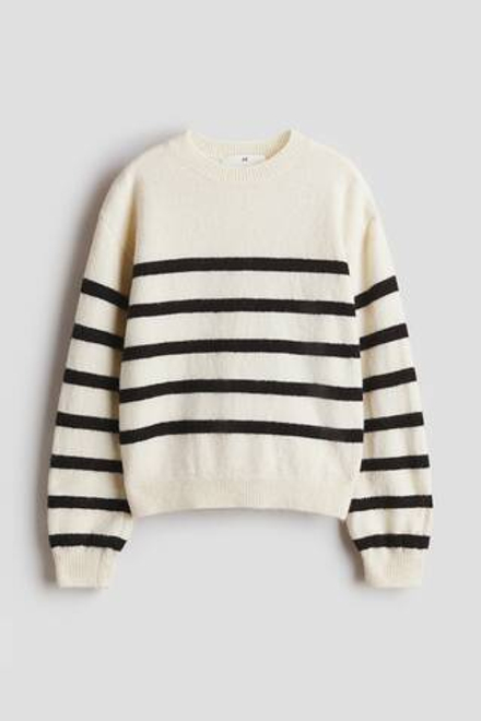 H&M Вязаный свитер, светло-бежевый