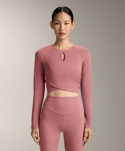 Oysho Лонгслив Comfortlux, светло-розовый