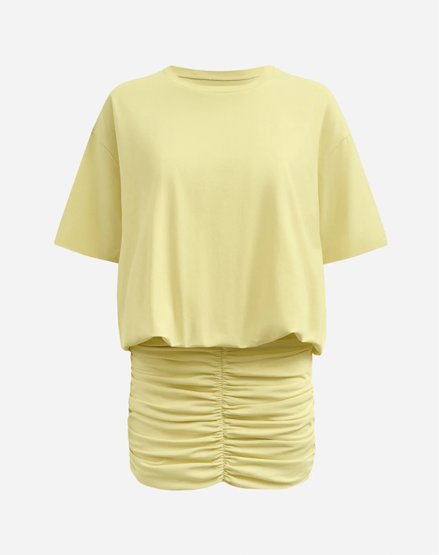 Платье-футболка желтое