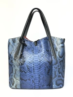 Сумка из натурального питона сине-голубого цвета