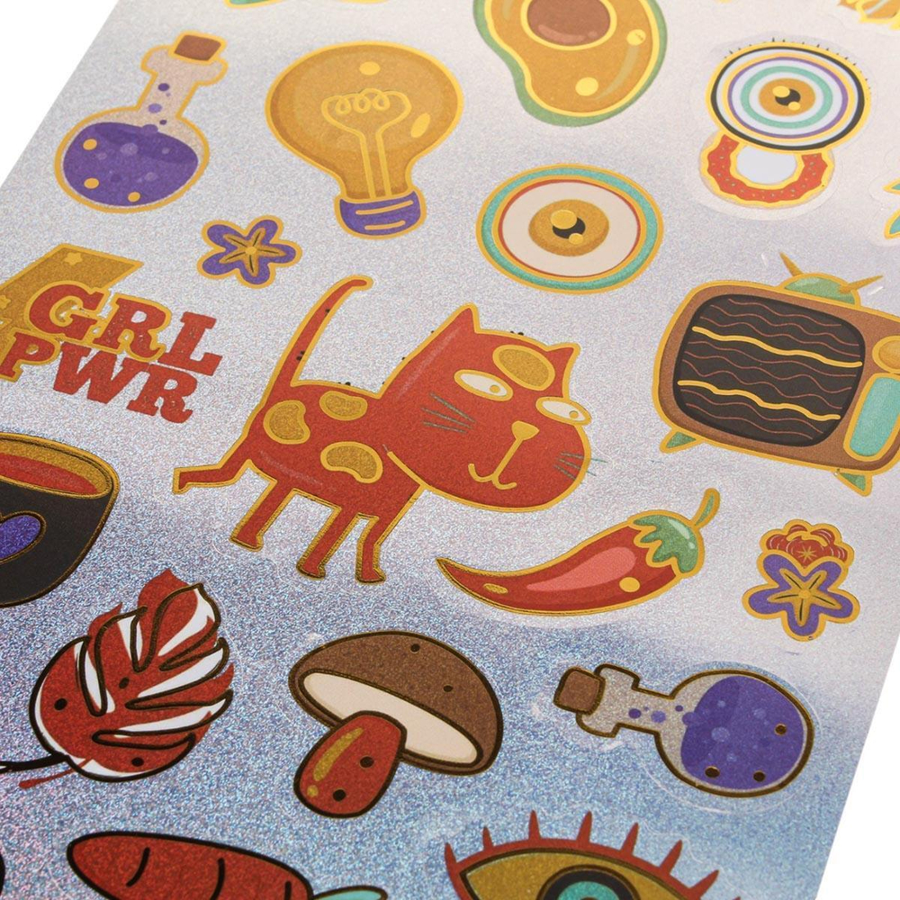 Наклейки с голографическим эффектом "Teens" 30*15см.