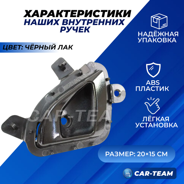 Внутренние ручки дверей на Лада Гранта FL (4шт) - черный лак