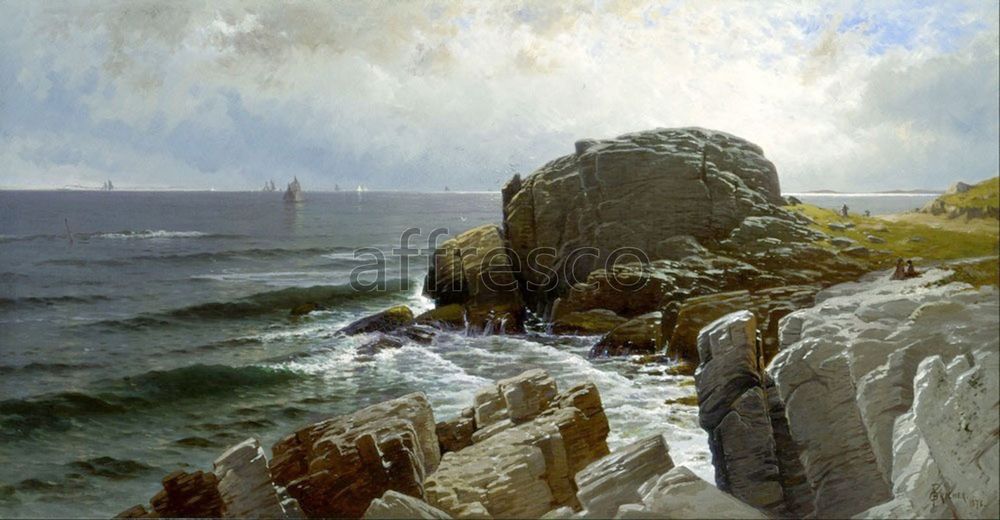 Фреска Alfred Thompson Bricher, Castle Rock Marblehead