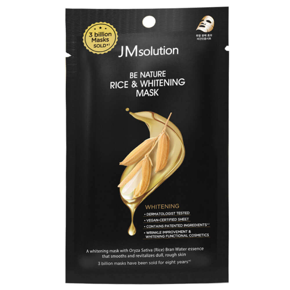 JMsolution Be Nature Rice & Whitening Mask, 24ml - Осветляющая маска с экстрактом риса