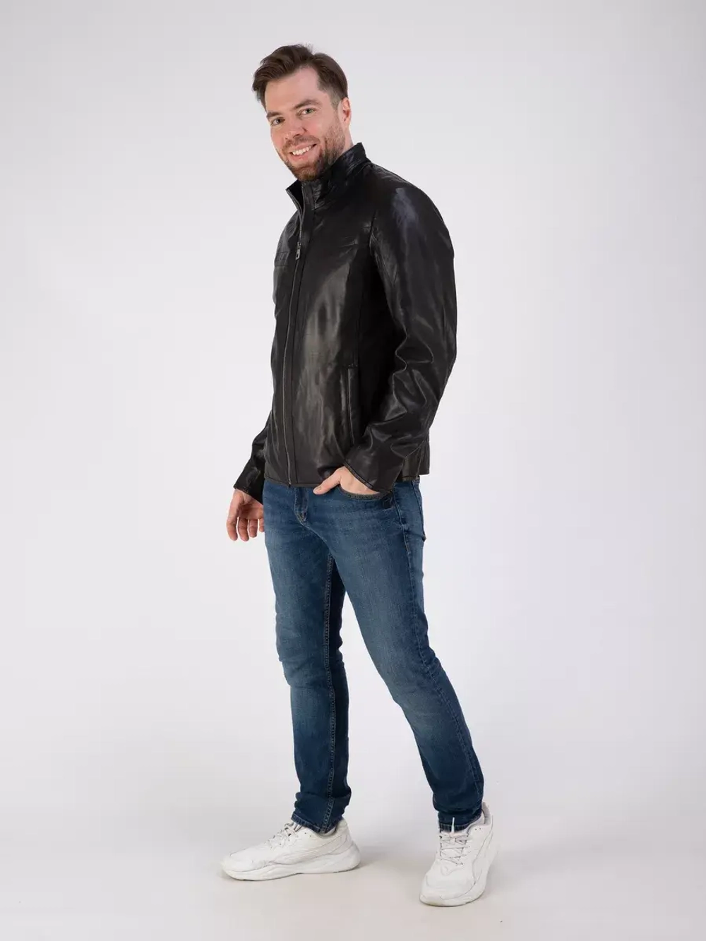 Кожаная куртка демисезонная