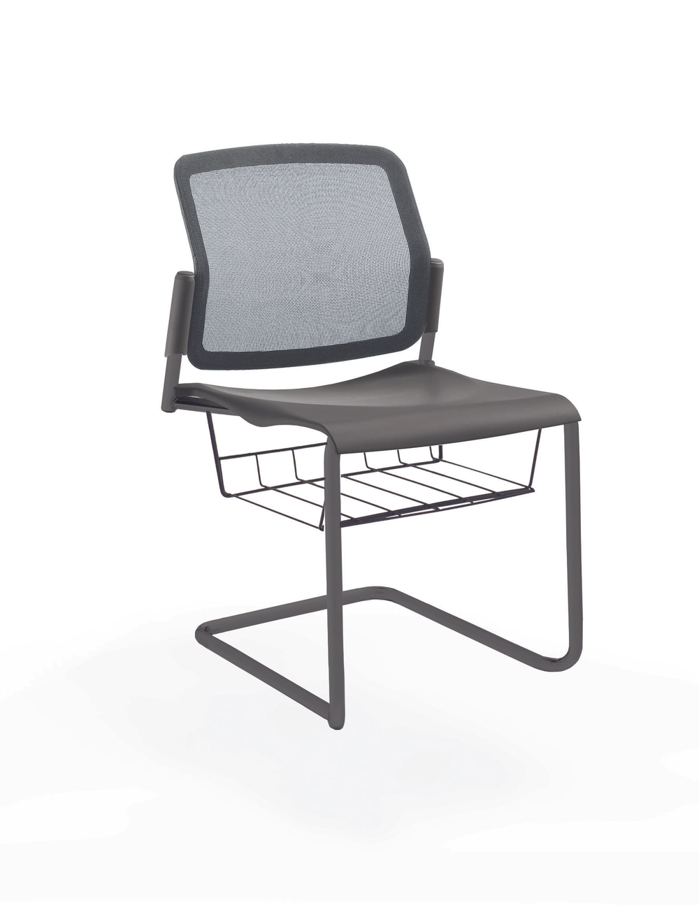 Movie стул на кантилевере со спинкой-сеткой