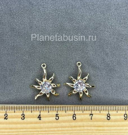 Подвеска люкс (Корея) с крупным цирконом 0870