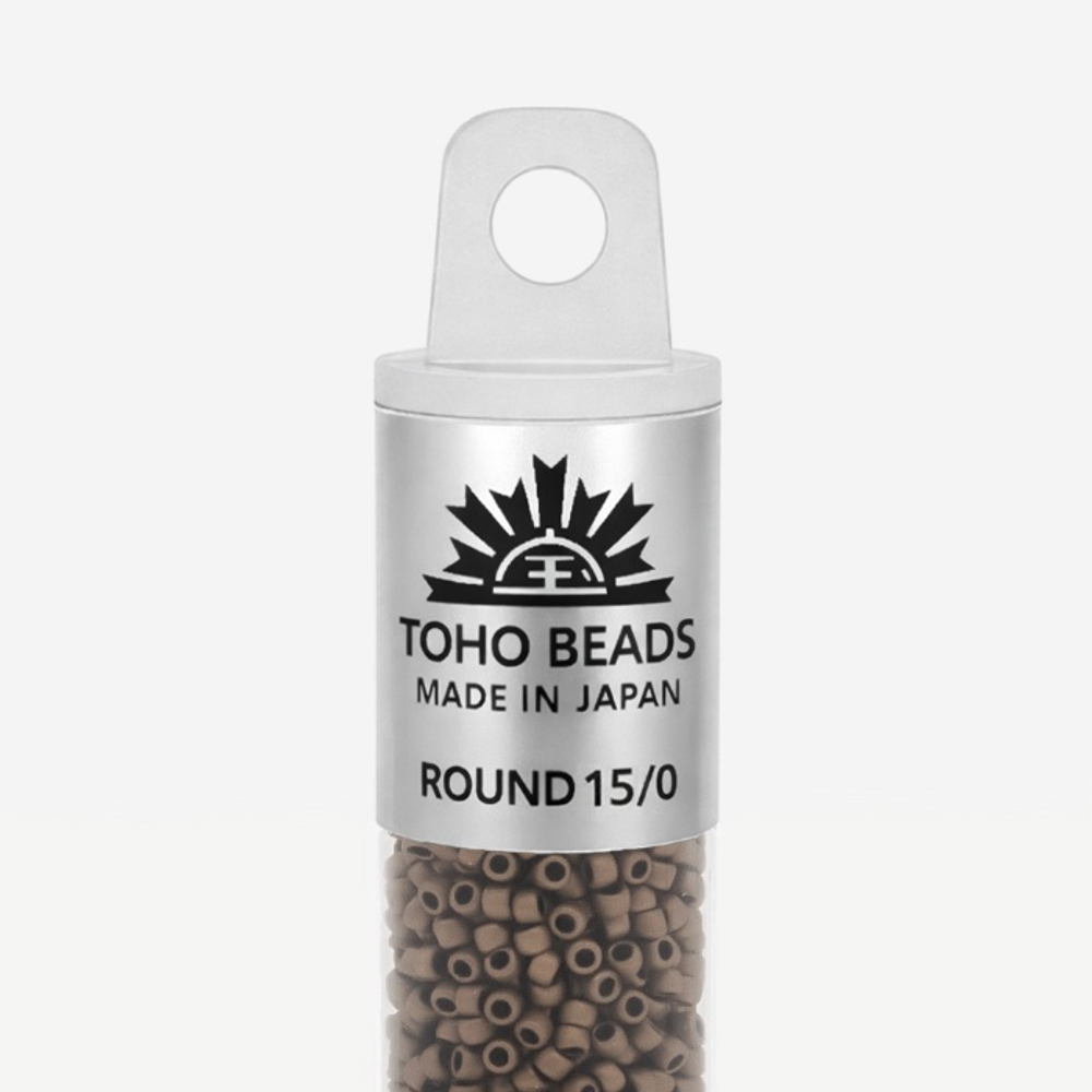 Японский бисер TOHO Round 15/0 (№221F), металлизированный, непрозрачный матовый