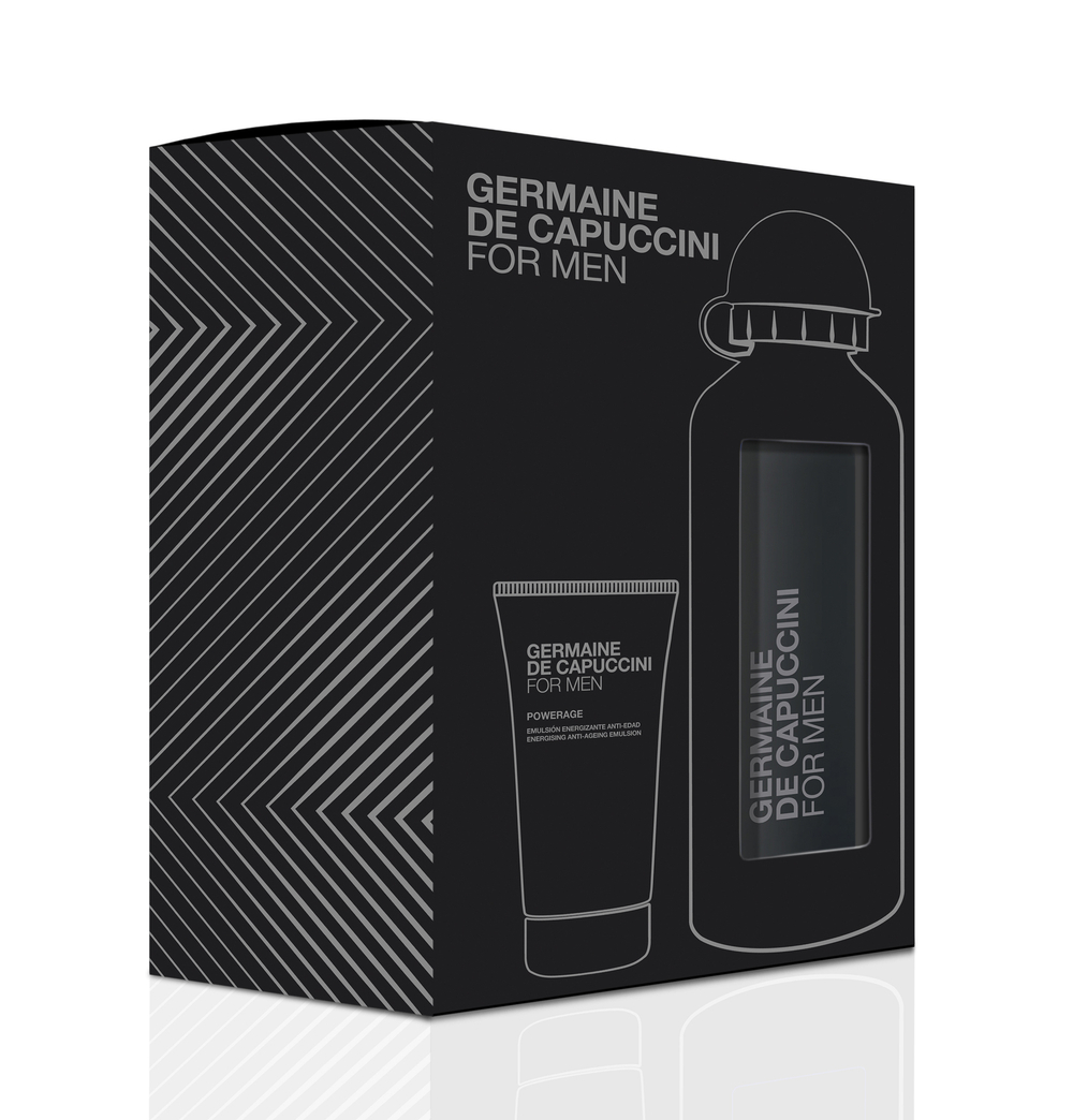 GERMAINE DE CAPUCCINI For Men (PowerAge+Cool+Aqua)+Bottle