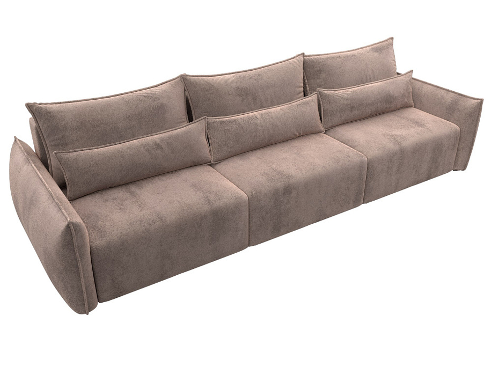 Диван прямой Лига-051 НПБ Лонг ВЕЛЮР TOWER 05 бежевый