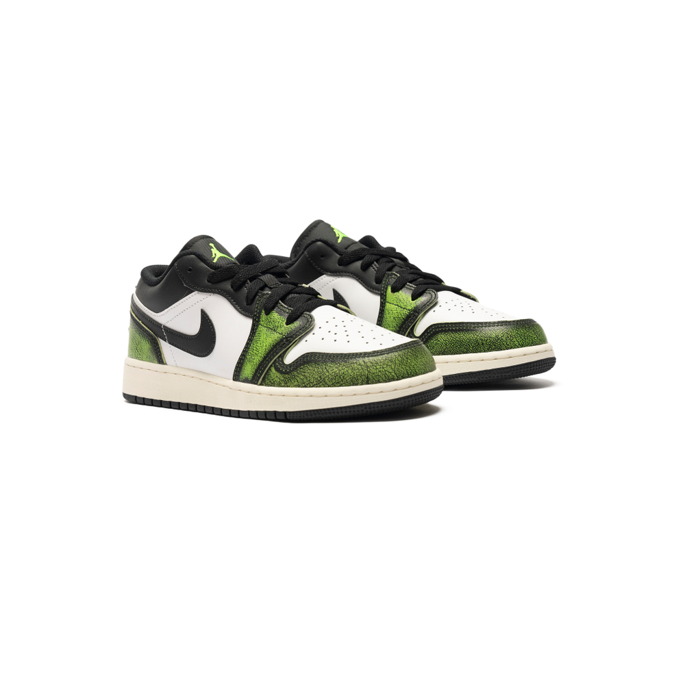 Кроссовки Jordan 1 Low SE GS "Wear Away  Electric Green"