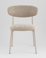 Стул обеденный Ayla бежево-зеленый кремовые ножки