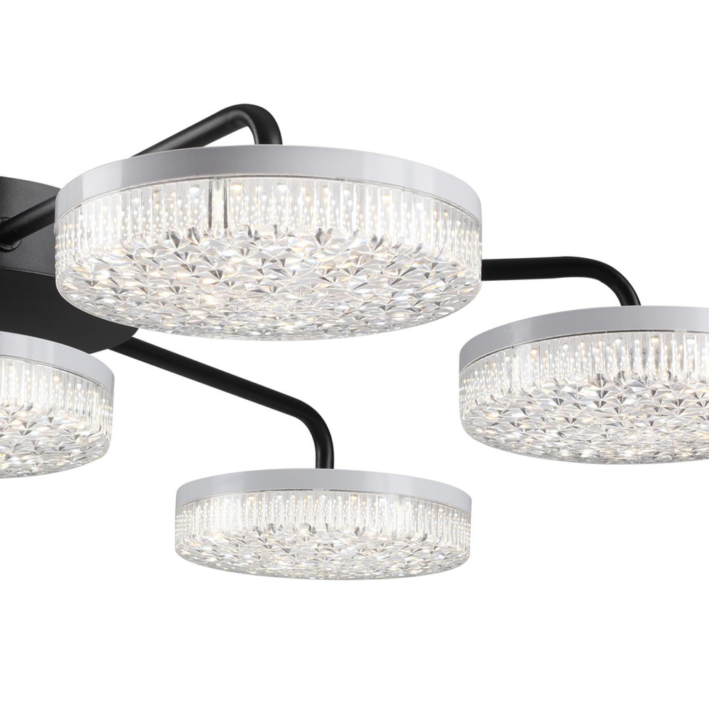 8236/7CL LEDIO LN25 000 черный, металл/акрил Люстра потолочная с ПДУ LED 90W 3000-6000К 220V DIDANA