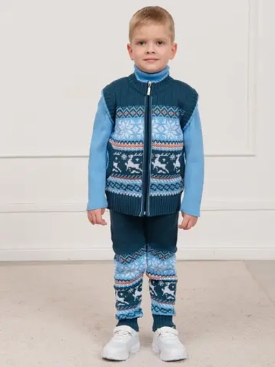 Жилет вязаный на молнии