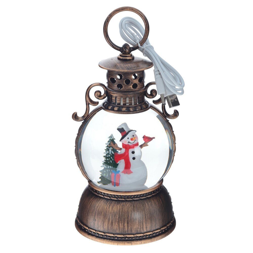 GAEM Изделие декоративное "Фонарь" (подсвет, муз, вьюга, 3хААА н/п +USB), D 10 см, L11 W11 H24 см