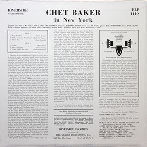 Chet Baker / In New York (LP)