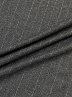 Шерсть с вискозой, п/э и эластаном серая в полоску