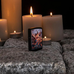 Зажигалка чёрная "Драконы" Black Matte ZIPPO 49097