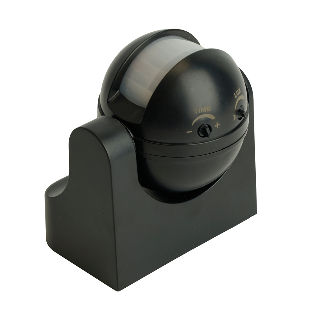 Датчик движения 1200W 12m 180° черный, SEN11