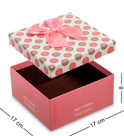 WG-24/2-A Коробка подарочная «Квадрат» цв.розовый