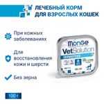 Влажный корм диетический для кошек Monge VetSolution Cat Dermatosis Дерматозис при заболеваниях кожи 100 гр - 24 шт