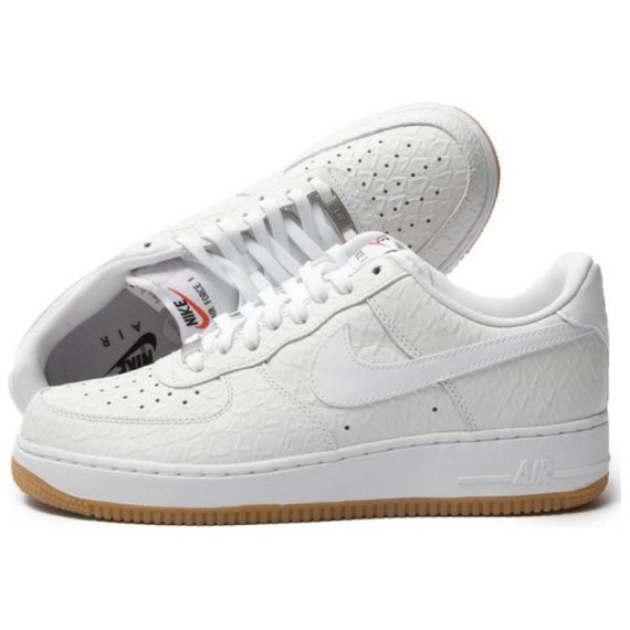 Nike Air FORCE 1 Кроссовки для скейтбординга Низкие Белые Унисекс