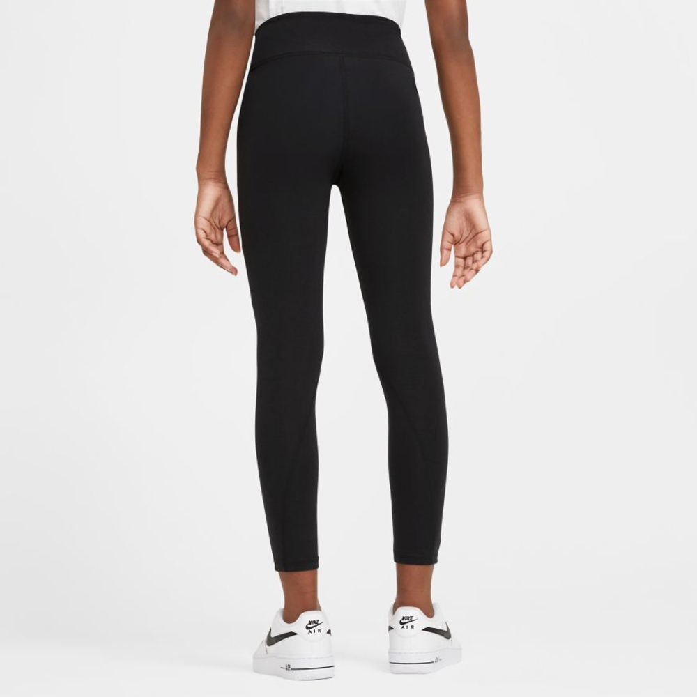 Штаны для девочки теннисные Nike Sportswear Favorites Graphix High-Waist Legging G - black/white