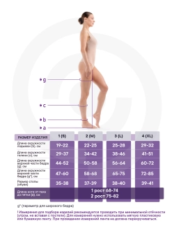 Чулки ИНТЕКС 2 класс компрессии для широкого бедра