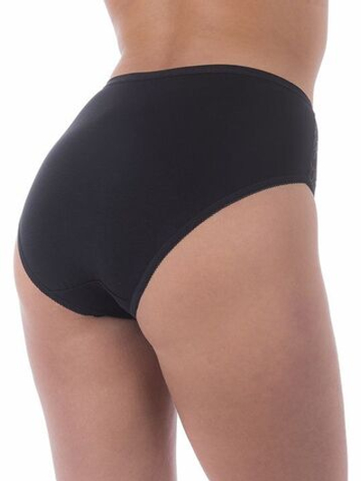 Трусики-слипы с кружевными элементами по бокам (Размер: XXL) (Цвет: черный)