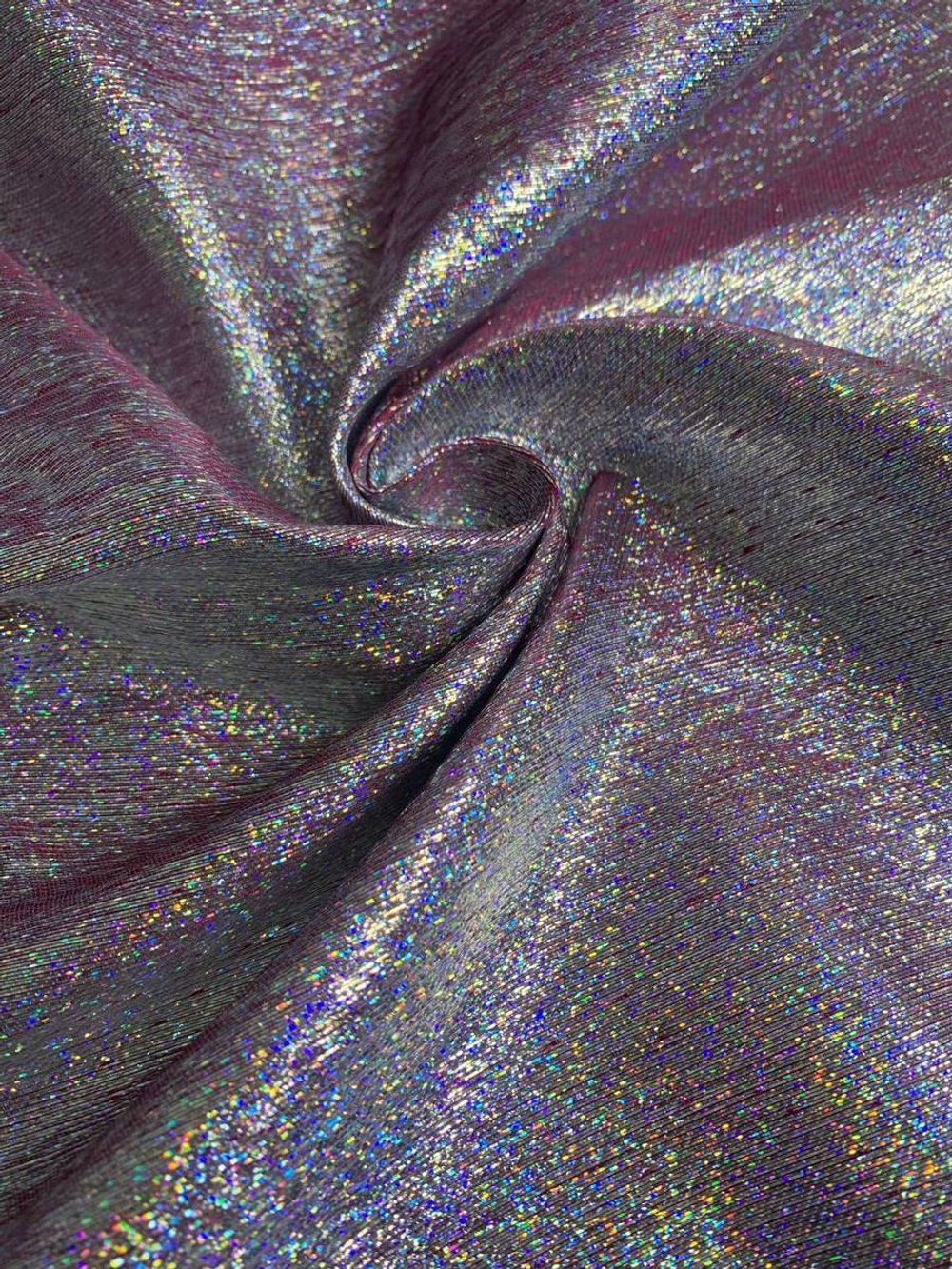 Костюмная, розовый, люрекс серебро/АВ