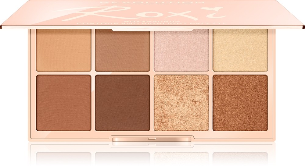 Makeup Revolution X Roxxsaurus Highlight & Contour - палитра для лица, 8× 2,5 g