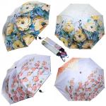 Зонт механический ветроустойчивый, матовая ручка «BESTzontik - ampir», микс 3 дизайна, длина 25см, d-110см