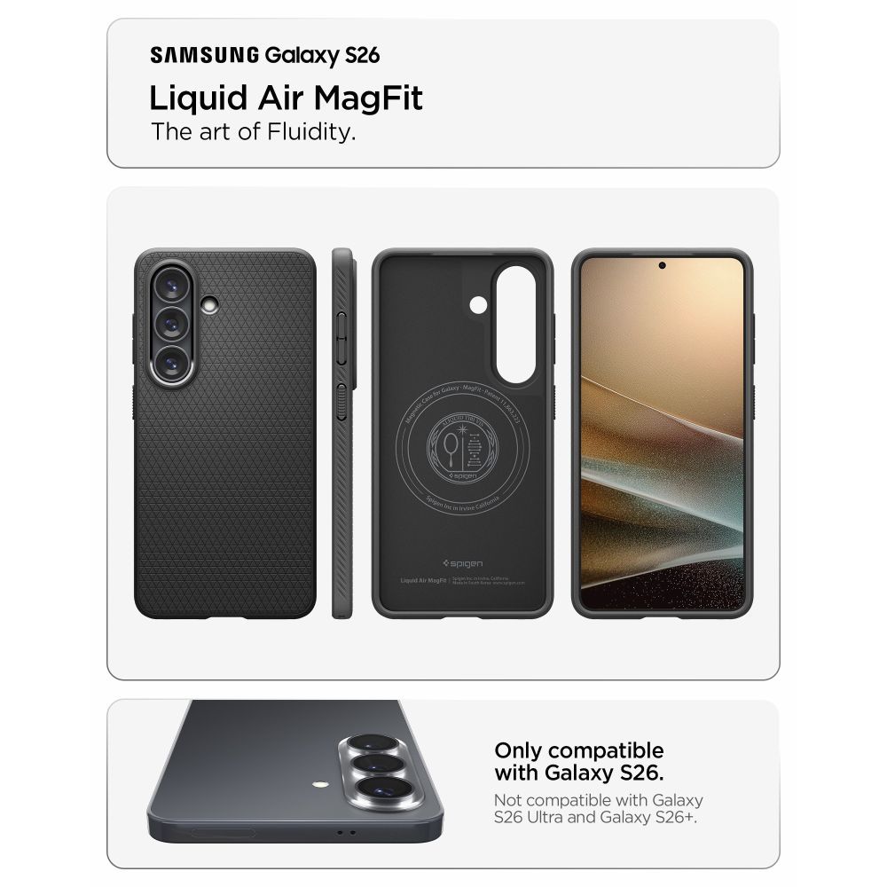Чехол Spigen Liquid Air Mag Magsafe Galaxy S26 Matte Black