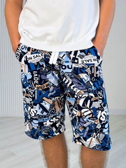 Шорты для мальчика подростковые "Буквы на белом"