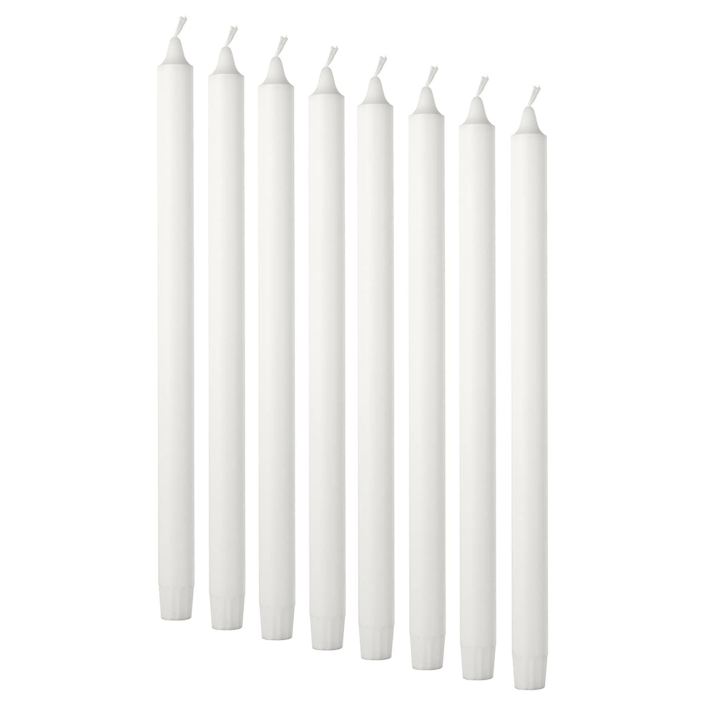 IKEA JUBLA  (ИКЕА ЙУБЛА)  -  Свеча без ароматизатора, белая, 35 см