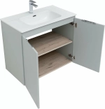 Тумба с раковиной Aquanet Алвита New 277528 80 серый