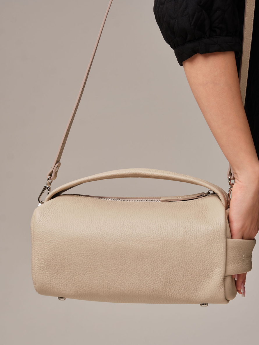 Кожаная сумка Solea DBR 31365 бежевая пудра