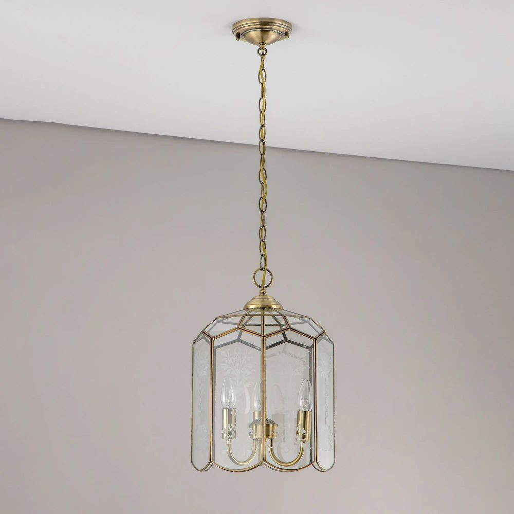 Citilux Витра-2 CL442230 Люстра подвесная витражная Бронза