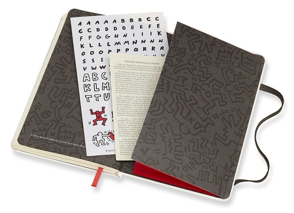 Блокнот Moleskine Limited Keith Haring Pocket 90x140мм 192стр линейка белый (LEKH01MM710)