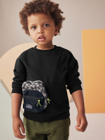 Лонгслив и джоггеры в комплекте для мальчика Next N96-355, Хаки, Черный