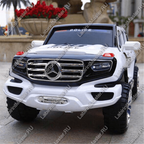 Детский электромобиль "Mercedes Police" белый
