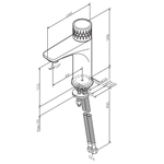 Смеситель для раковины с индикацией температуры AM.PM Gem F90A02400