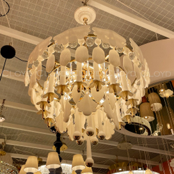 Люстра Cloyd PLINSE C12 / Ø61 см - керамика - золото (арт.11456)