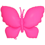 Шар Фольгированный Бабочка неон розовая (Розовый)