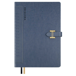 Ежедневник недатированный ESCALADA, А5+, 160 л., арт. 70579/ 10 ПРИСТИН СЕРЫЙ (кожзам: 175x245 мм, твёрдый переплёт, материал обложки: искусственная кожа "Пристин", искусственная кожа "Снейк"; способ крепления блока: ниткошвейный; декор: блинтовое ти