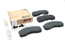 Колодка дискового тормоза (A-701) системы: Knorr SB 7000; SN7 а/м Actros MP2/MP3, EuroCargo, ЛИАЗ 5292, КАМАЗ 5490/5299, Yutong 6122 и др.  (с установочным комплектом:палец/пружины/пыльники) (к-т 4шт.) ЭКО WVA 29061, 29087, 29179 (AFD)